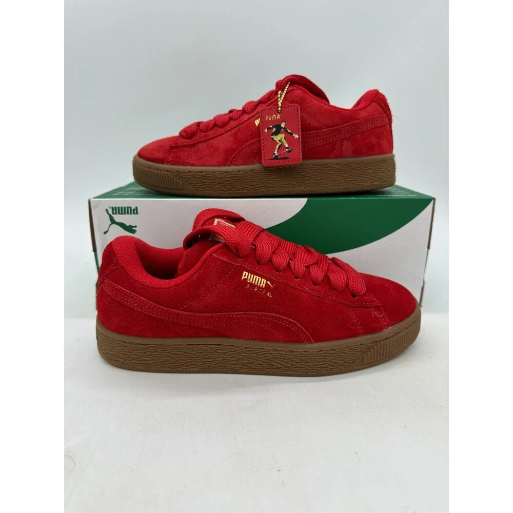 Puma Suede XL Men's Size 6 Women's size 7.5 Red Gum Athletic Shoes 401709 01